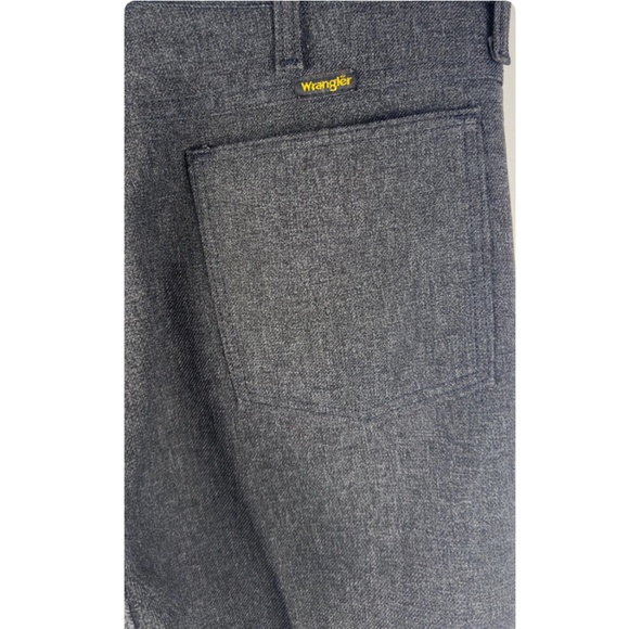 Vintage 1970’s Wrangler Men’s Regular Fit Dress Pants in Dark Grey • 33W x 32L - Picture 4 of 10